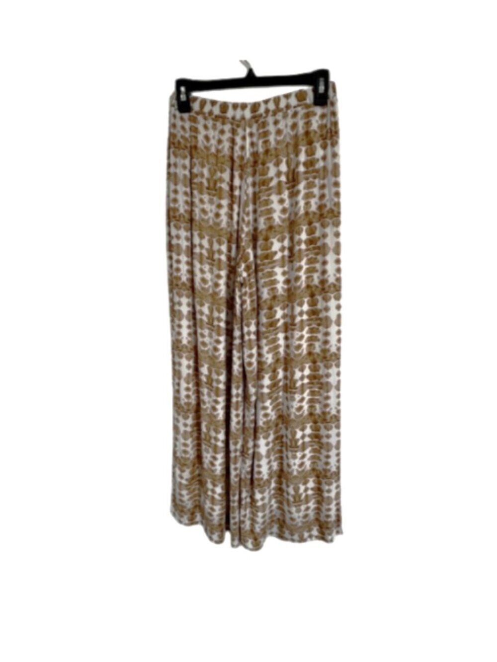 Lulus Beige, Cream & Pink Geometric Wide Leg Bohemian Pants Size Small